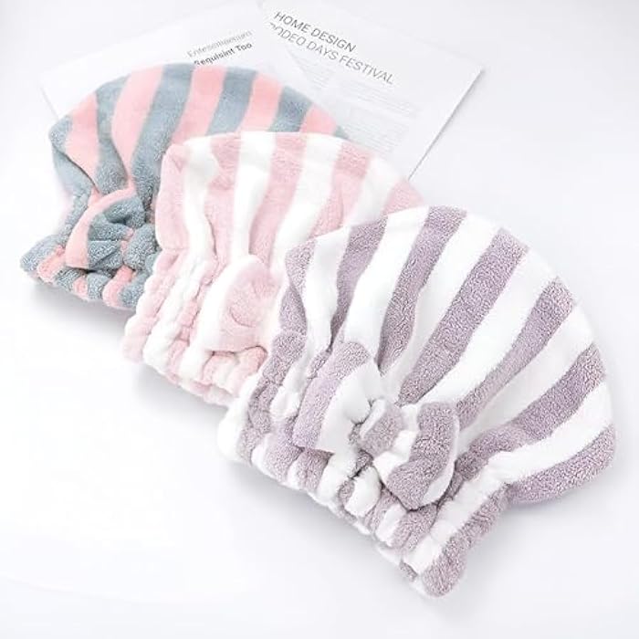 Hair Wrap - Ultra-Light Microfiber Towel That Secures Comfortably on Head, Suitable for All Hair Types, Promotes Faster Drying While Protecting Hair Ends from Breakage - Image 5
